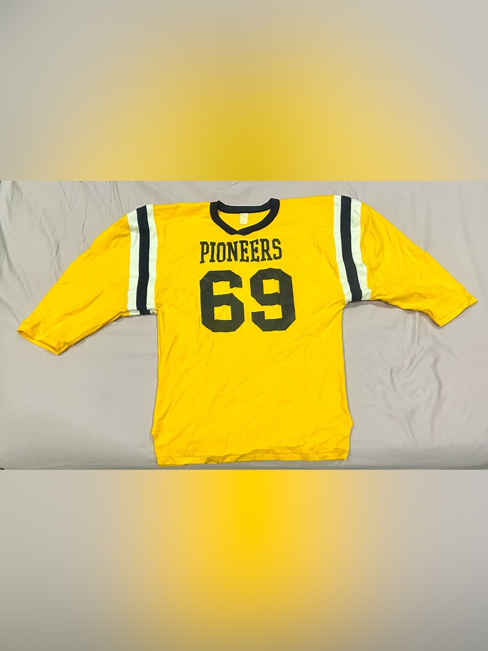 VTG  Football Jersey Pioneers Team Yellow with Blue Details